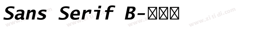 Sans Serif B字体转换 Sans Serif B字体转换